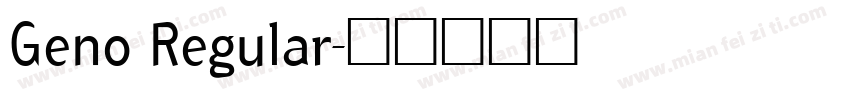 Geno Regular字体转换